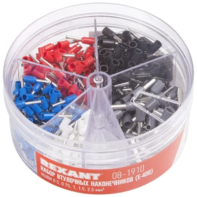 Купить Наконечники втулочные E-400 набор 400 шт. (1/100) "REXANT" 08-1910