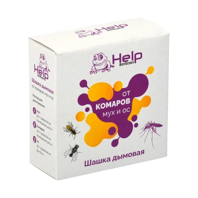 Купить Шашка дымовая от комаров, мух и ос  50 г (1/50) "HELP" 80233