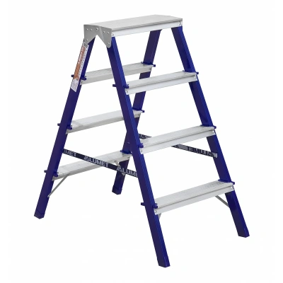 Купить Стремянка двухсторонняя стальная  4 ступени (1) "Алюмет"