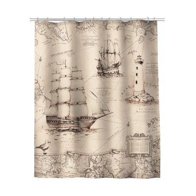 Купить Штора для ванной 180*180 см (полиэстер) "EXPEDITION HISTORY" (1/24) "VALIANT" EXP-H-1818