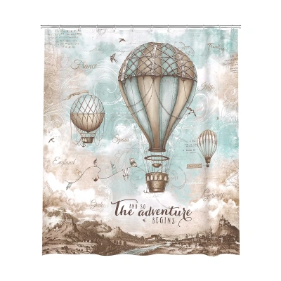 Купить Штора для ванной 180*180 см (полиэстер) "TRAVELLING AIR" (1/24) "VALIANT" TC-A-1818