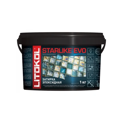 Купить Затирка эпоксидная 2-х комп. "STARLIKE EVO" S.105 BIANCO TITANIO, ведро 1 кг (1) LITOKOL