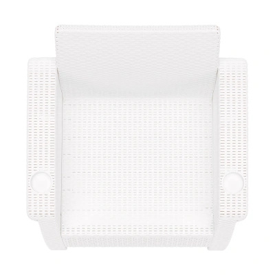 Купить Кресло пласт. "Ротанг плюс" 730*700*790 мм (белый) (1) "Альтернатива" м8417