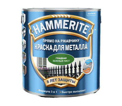 Хаммерайт Краска Зеленый мох Гладкая 0.75л