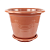 Купить Горшок для цветов "Виола" 16 л  D 390 мм с поддоном (коричневый) (1/10) "Альтернатива" м1538