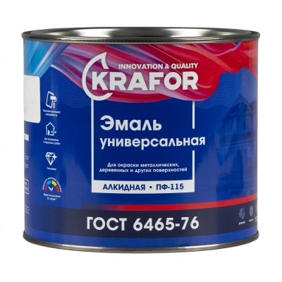 Эмаль пф-115 зеленое яблоко  1,8 кг (1/6) "KRAFOR"