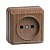 Купить Розетка открыт. уст. "Октава" 1 местн. рс20-2-од, 10а, дуб (1/36/432) "IEK"