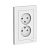 Купить Розетка "ATLASDESIGN" 2-х местн. 16а, белый (1/15/90) "SCHNEIDER"