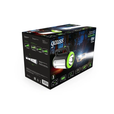 Купить Фонарь-прожектор светодиодн. аккум. GFL603 8W диммир. (1/10/20) "GAUSS"