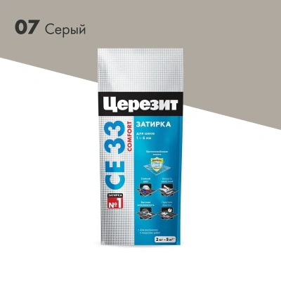 Купить Затирка се 33 №07 серая  2 кг (1/12) "CERESIT"