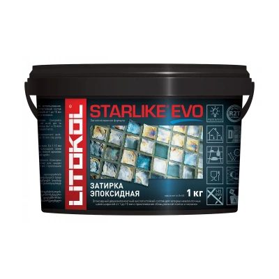 Купить Затирка эпоксидная 2-х комп. "STARLIKE EVO" S.350 BLU ZAFFIRO, ведро 1 кг (1) LITOKOL
