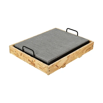 Купить Плита-гриль для мангала 40*30*3 см натур. камень, рельефная (1) "BOYSCOUT" 61579