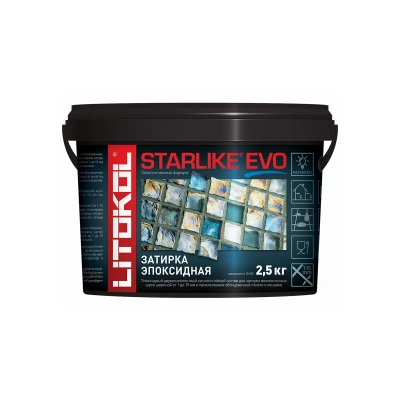 Купить Затирка эпоксидная 2-х комп. "STARLIKE EVO" S.115 GRIGIO SETA, ведро 2,5 кг (1) LITOKOL