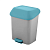 Купить Контейнер для мусора 15 л с педалью "STEP" (небесный) (1/2) "SPIN&CLEAN" SV4061нбс
