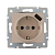Купить Розетка "KARINA" 1 местн. с заземл. + USB (механизм) кремовый (1/10/120) "LEZARD" 707-0388-181