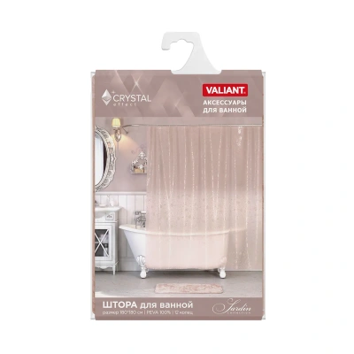 Купить Штора для ванной 180*180 см (PEVA) "JARDIN" (1/24) "VALIANT" JR-1818C