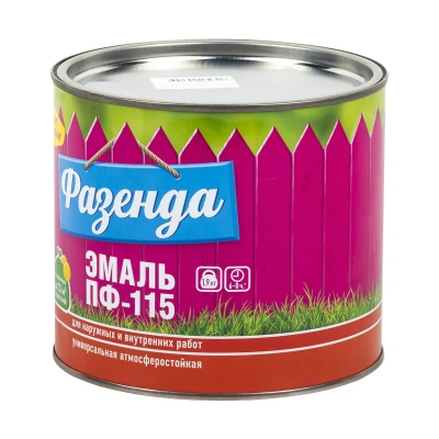 Эмаль "Фазенда" пф-115 черная 1,9 кг (1/6) текс