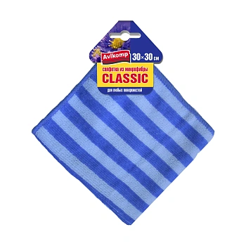 Купить Салфетка 30*30 см (микрофибра) "CLASSIC" для любых поверхностей (1/40) "AVIKOMP"